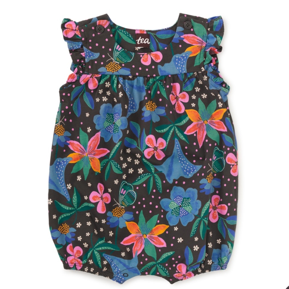 Tea Collection Multicolor Floral Romper
